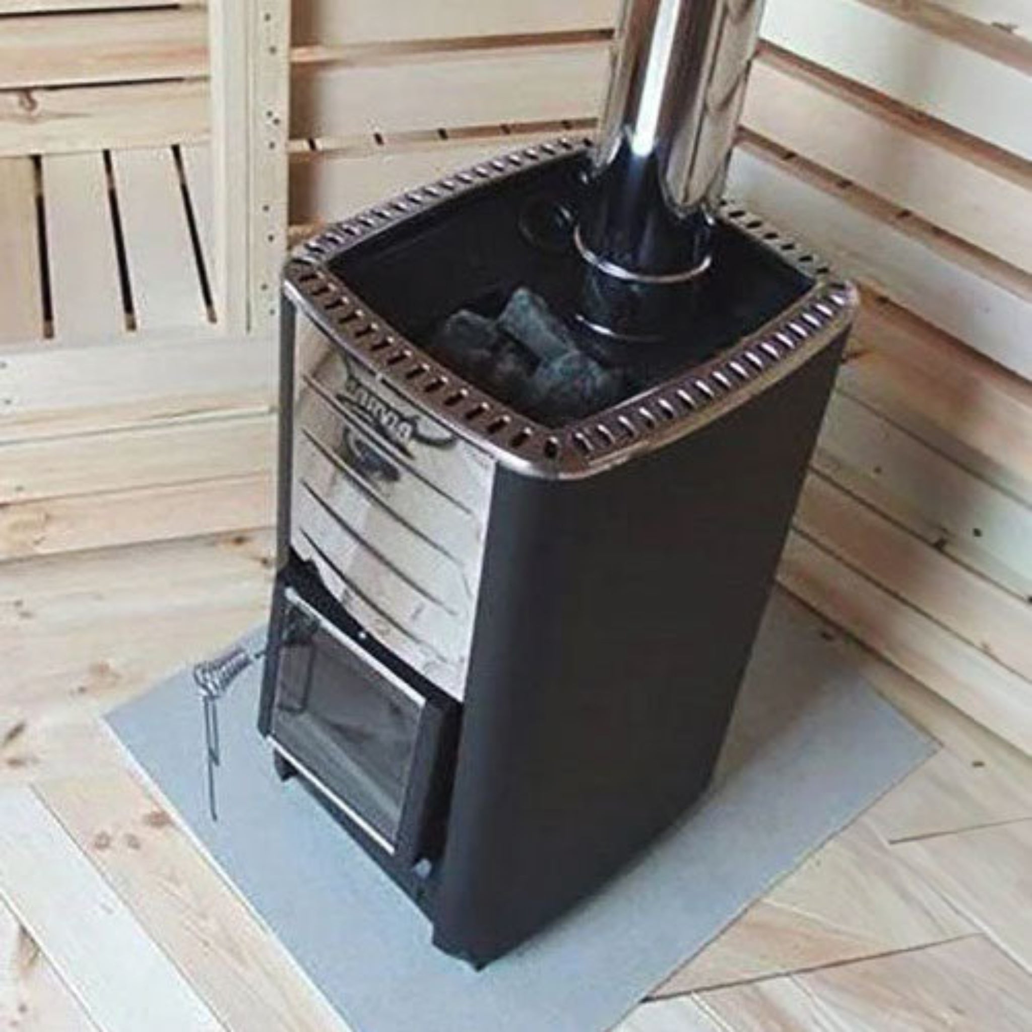 Harvia M3 Series 16.5kW Wood Sauna Stove in sauna