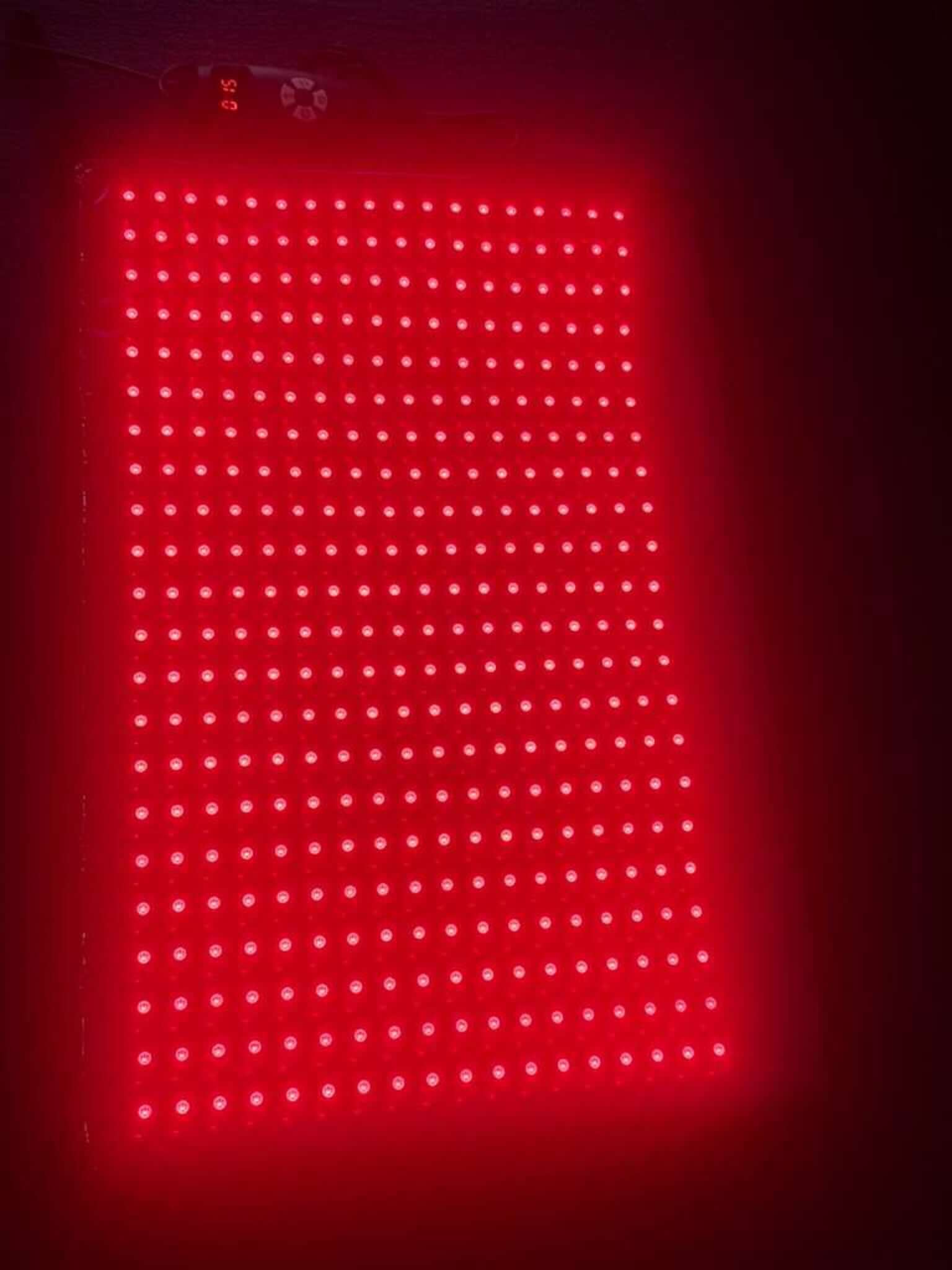 Red Light Pro Devices medium therapy pad in use for red light therapy
