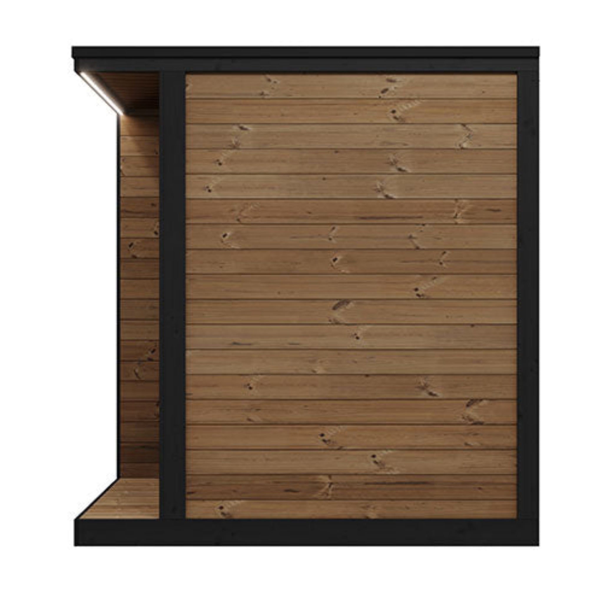 SaunaLife GL4 Outdoor Sauna – side and rear exterior view