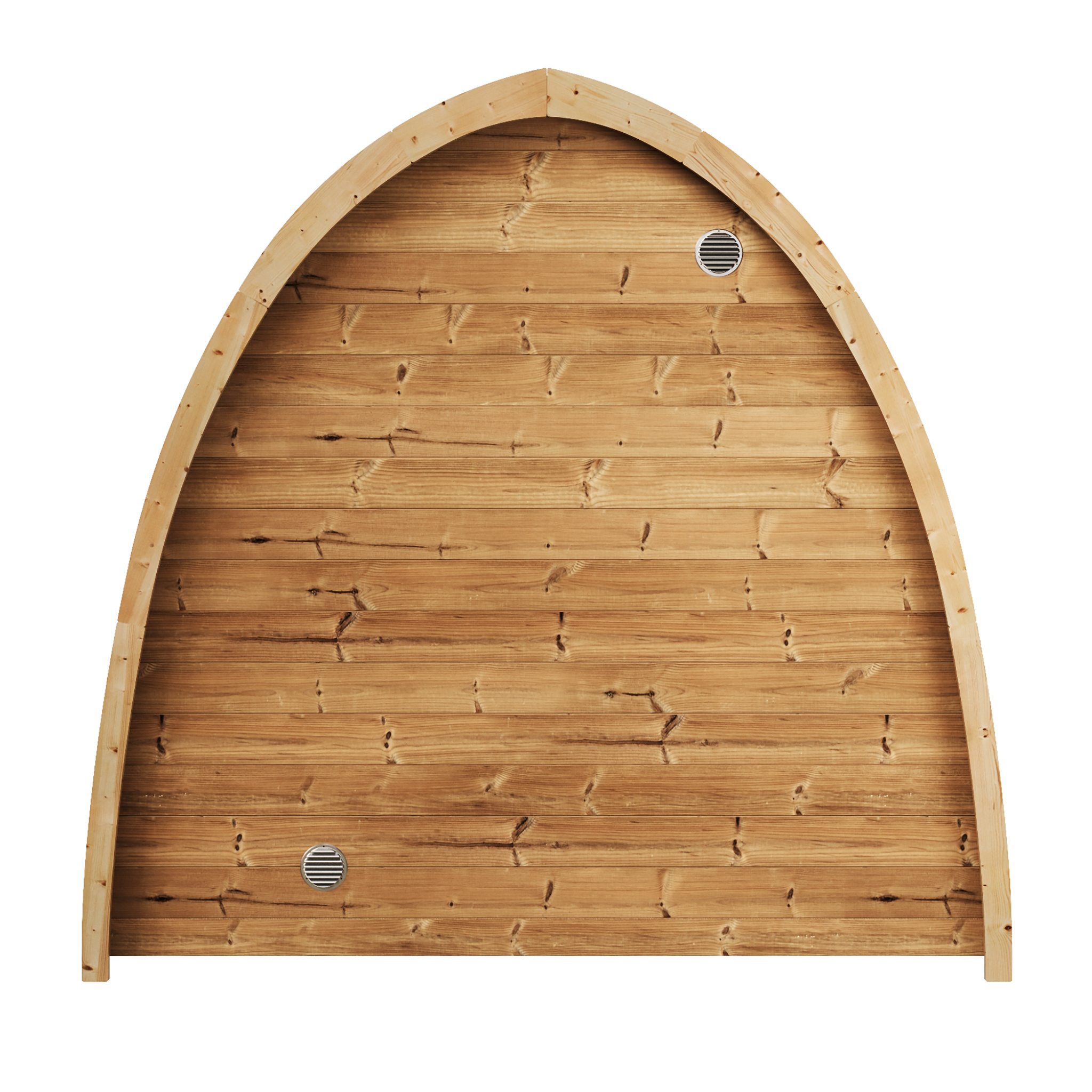 SaunaLife Model G3 Outdoor Sauna – rear exterior view