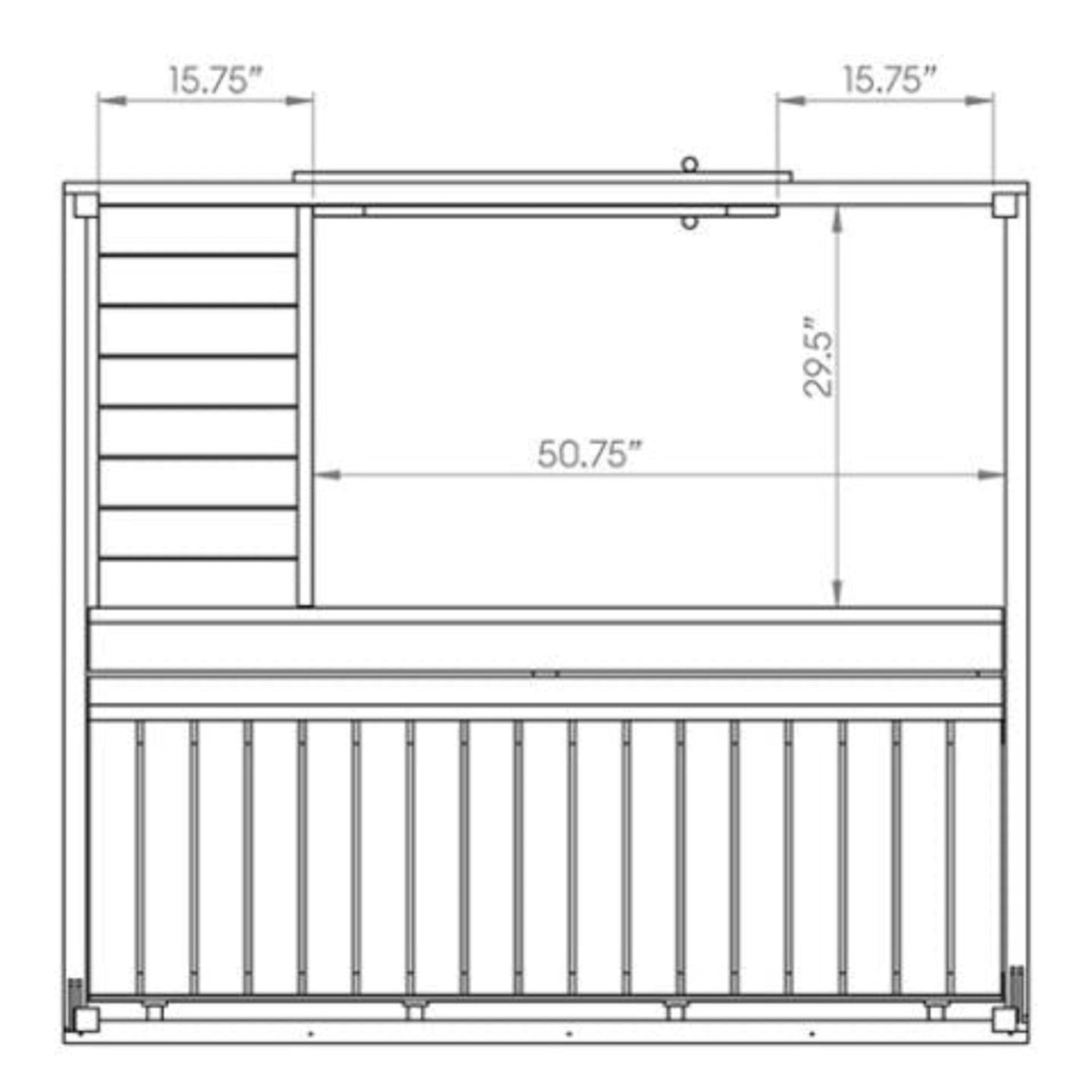SaunaLife Model G2 outdoor sauna kit  diagram 