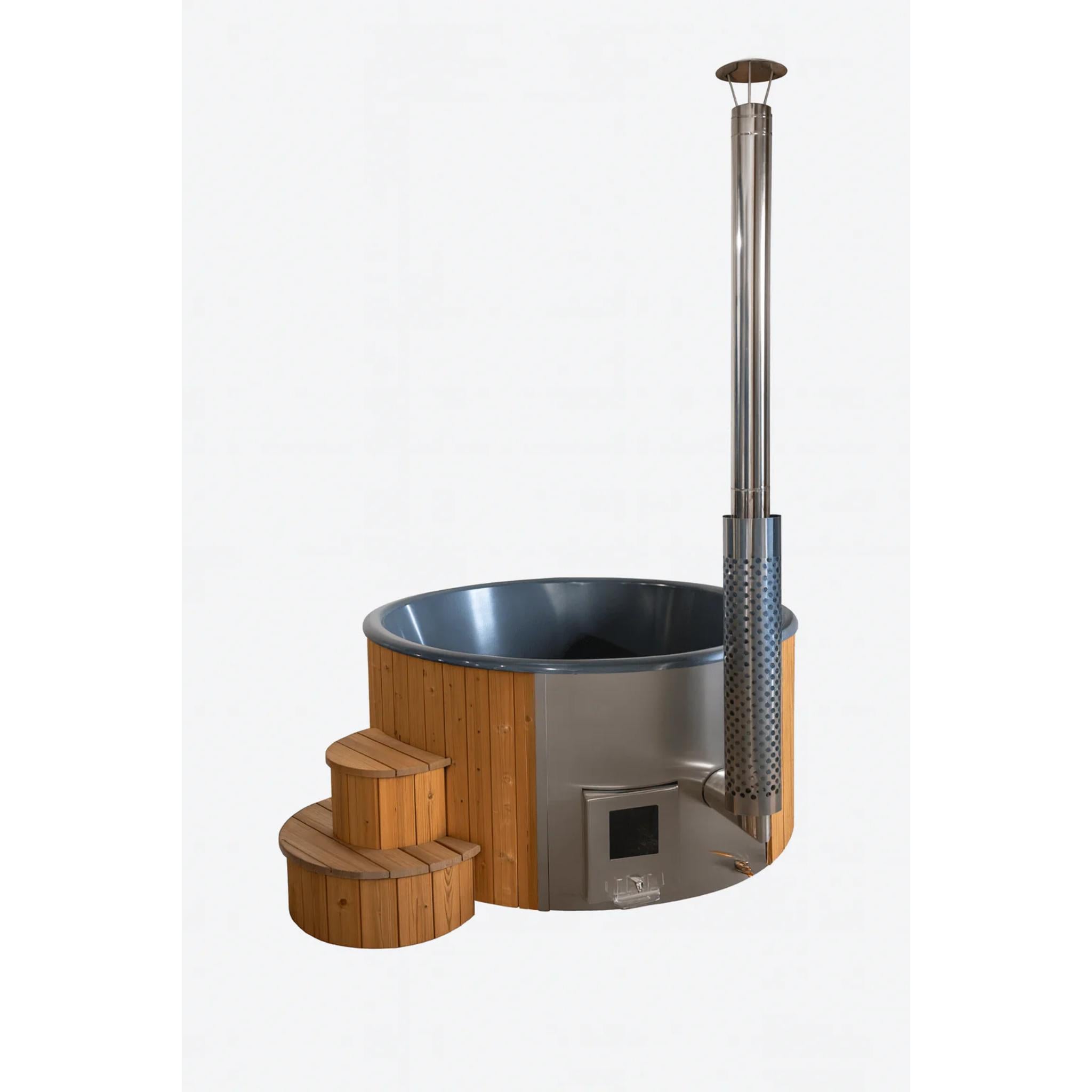 SaunaLife S4N Wood-Fired Hot Tub | 6-Person Off-Grid Outdoor Soaking Tub