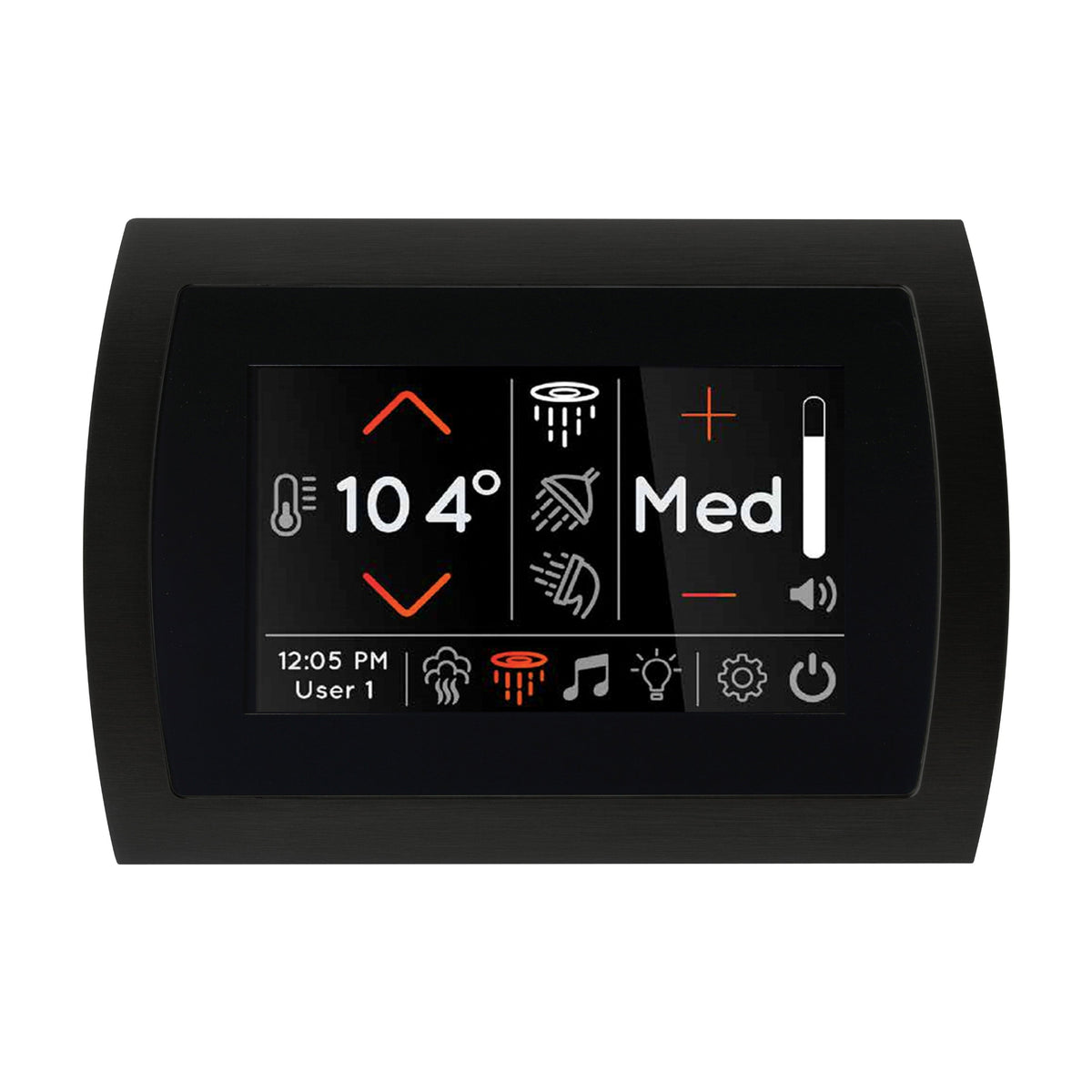 ThermaSol SignaTouch recessed steam shower control in Black