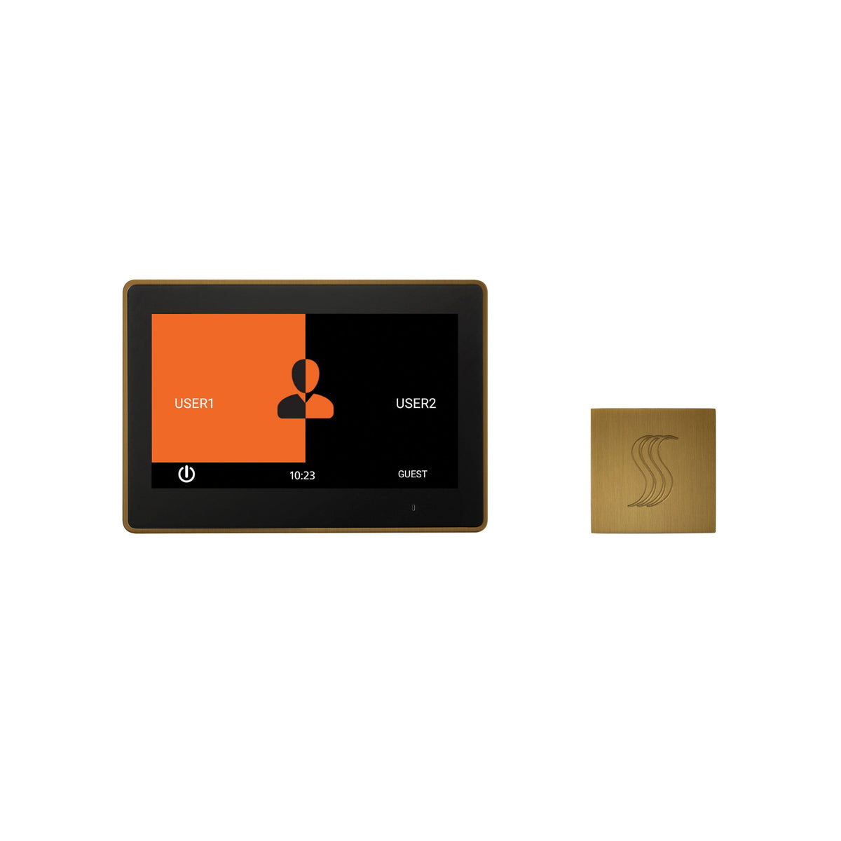 ThermaSol ThermaTouch2 + SteamVection kit — 10", Square, Antique Brass