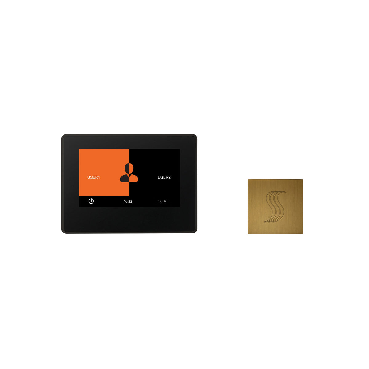 ThermaSol ThermaTouch2 + SteamVection kit — 7", Square, Antique Brass