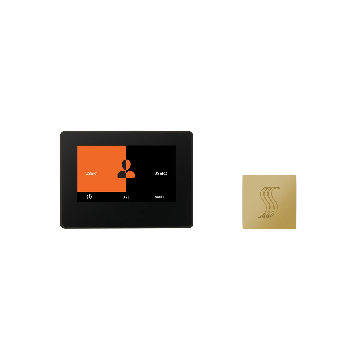 ThermaSol ThermaTouch2 + SteamVection kit — 7", Square, Polished Brass