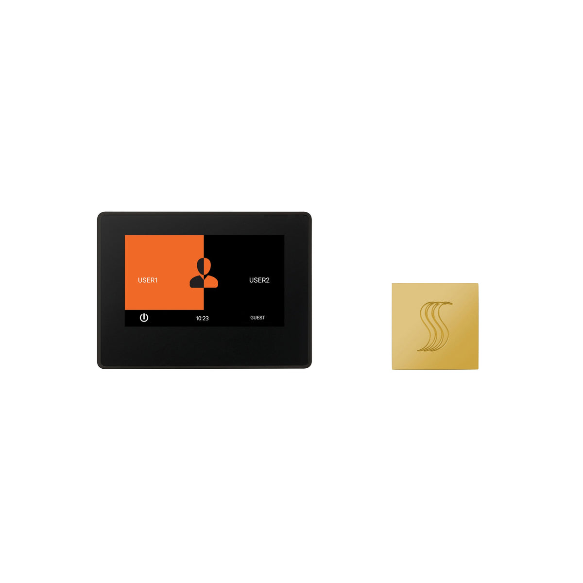 ThermaSol ThermaTouch2 + SteamVection kit — 7", Square, Polished Gold